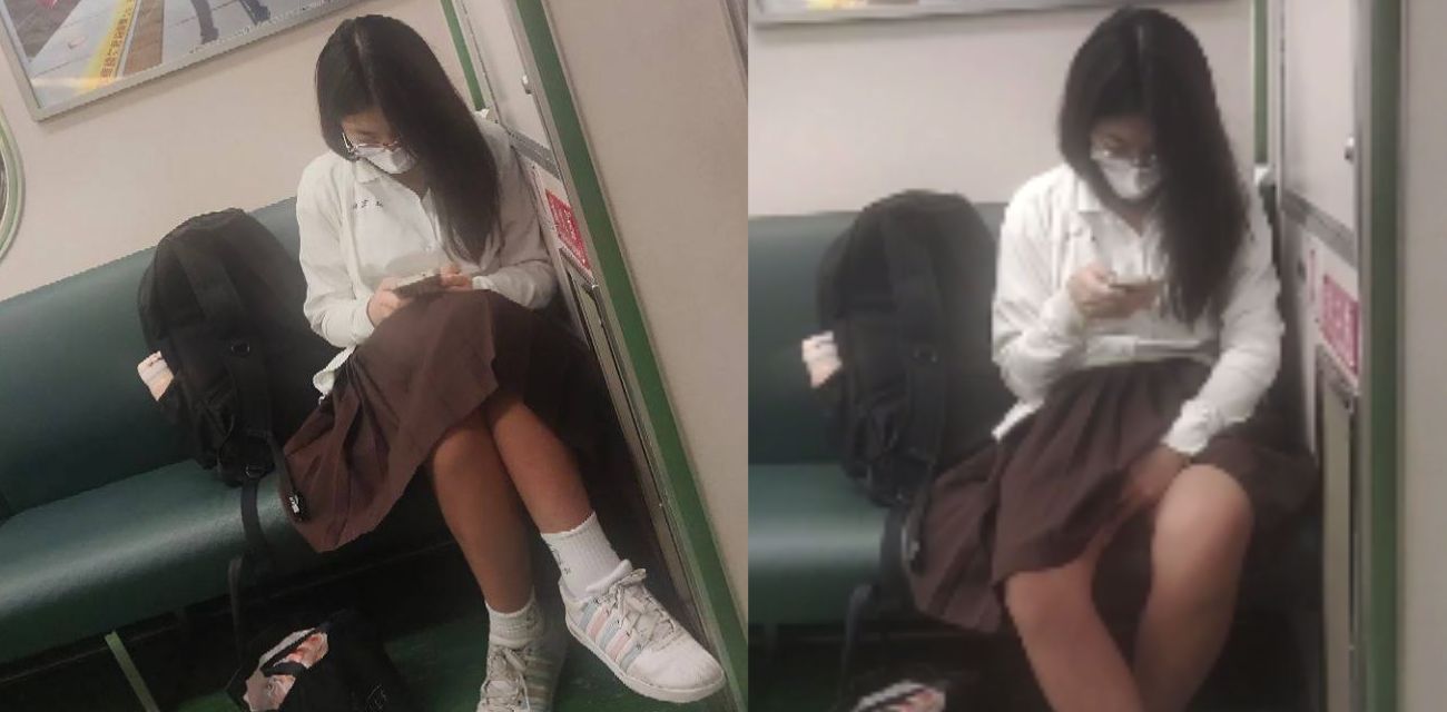上海地铁惊现痴女 地铁上真空自慰 竟然还是白虎嫩穴
