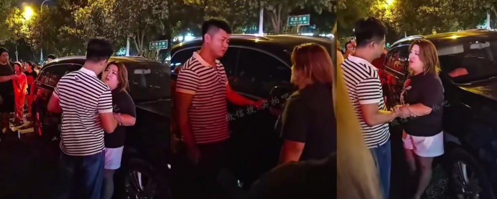 小三凭什么穿金戴银 凭什么坐我买的车 石家庄原配当街抓小三跟丈夫魏宇在一起视频曝光