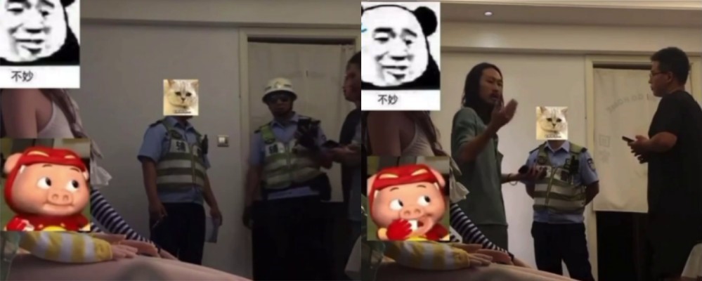 哥们是真饿了 阳刚小伙日穿情趣酒店与充气娃娃性爱 当着警察面讲述过程 全程一脸懵逼