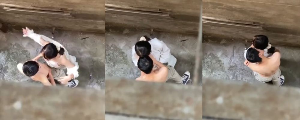 天太热舔个逼降降温 山东聊城居民楼下情侣初尝禁果 哪知路人全程录像