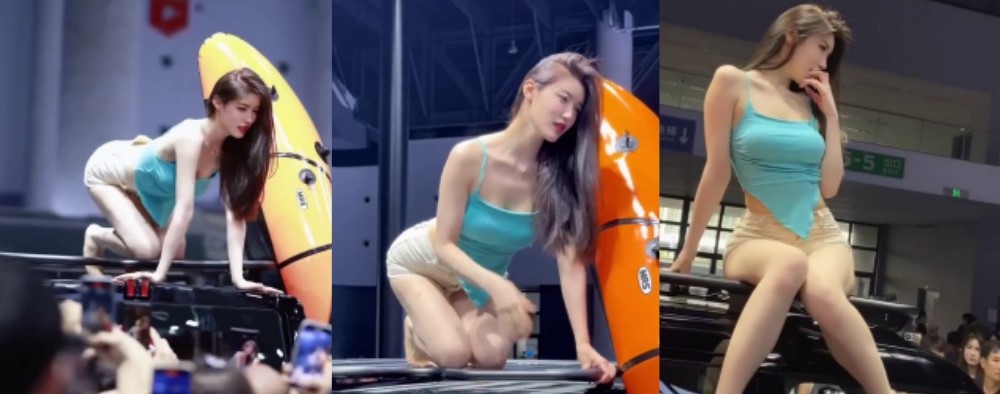 夺命小乌苏 要你命三千 四川成都车展奇瑞汽车ICAR展位车模大尺度热舞吸引无数人围观