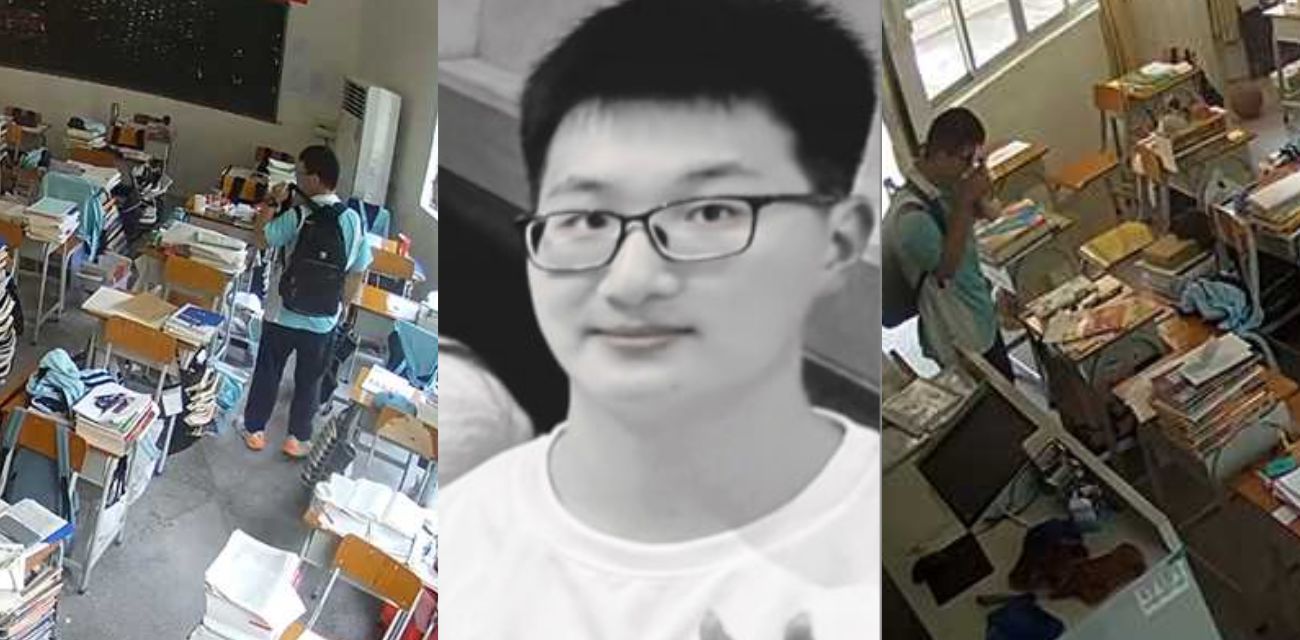 广东佛山侨中四班打飞机事件 男学生王智帅趁教室无人 偷用女生水杯打飞机 简直炸裂三观