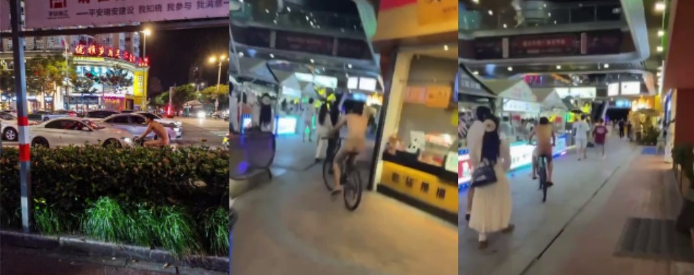 只要是主人下达的任务一定要完成 浙江省温州鹿城区男子大马路上裸体骑行视频曝光