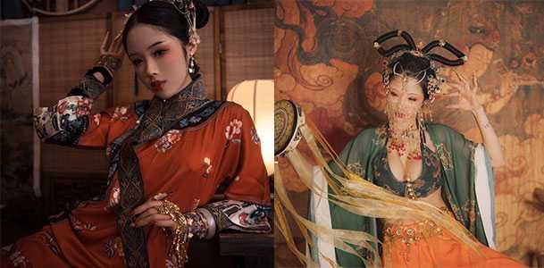 『精品写真』稀有贵圈Cosplay 推特女神 【钛合金TiTi 】 画中仙 极品玉妃旗袍 超强合集