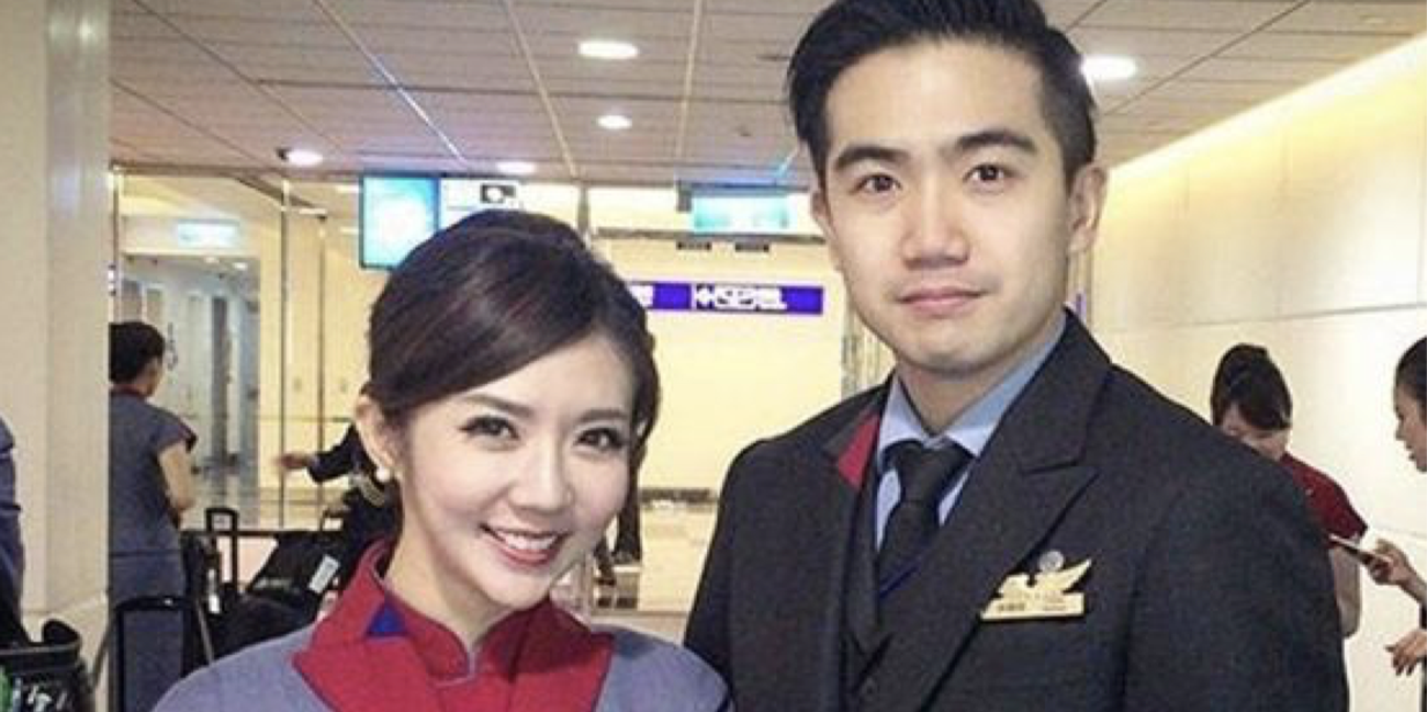 『天上飞完床上飞』台湾华航痴女空姐【张比比】淫荡飞行之旅事件 空姐“带飞”机长视频流出