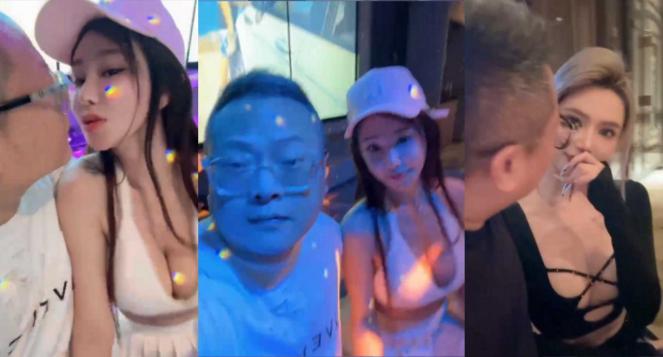 KTV现场 现代版选妃现场 亲完左边的妹子又亲右边的 又是羡慕有钱人的一天!