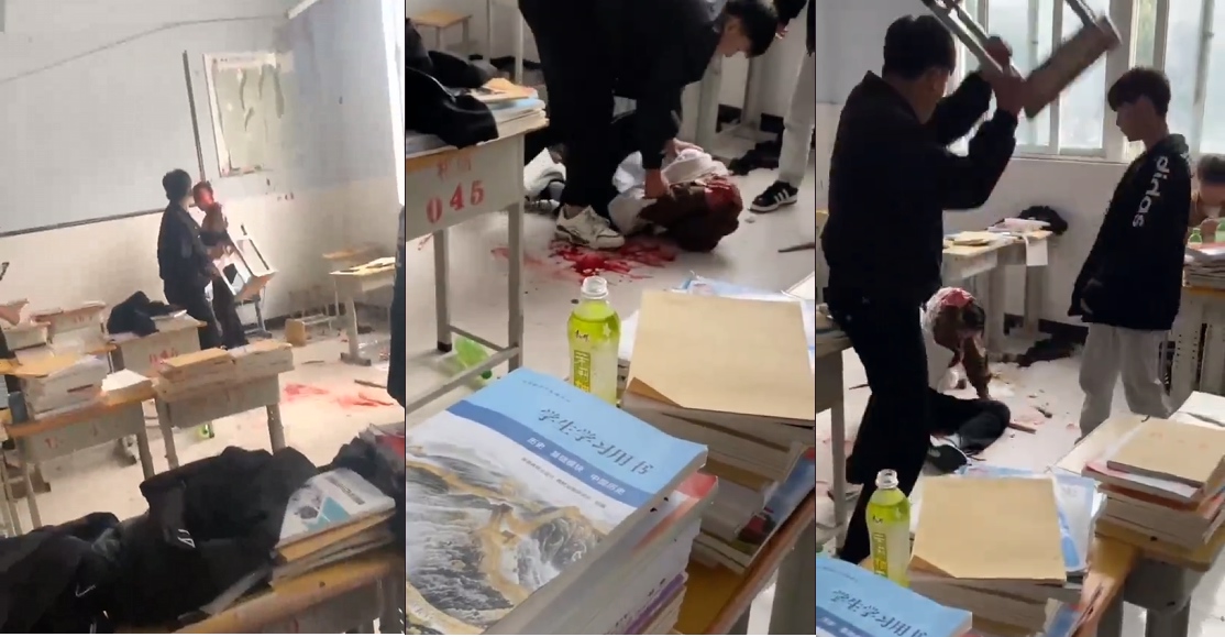 河南鹤壁技师学院发生校园欺凌事件被砸学生满身血污