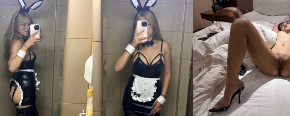 金发兔女郎 王艳 巨乳眼镜妹 极度反差帮金主口活带舌钉 撩骚得金主乐开花
