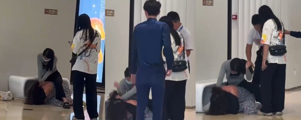 珠海金湾华发商都惊现原配打小三 各种招式层出不穷 狂扇巴掌看着是真的痛