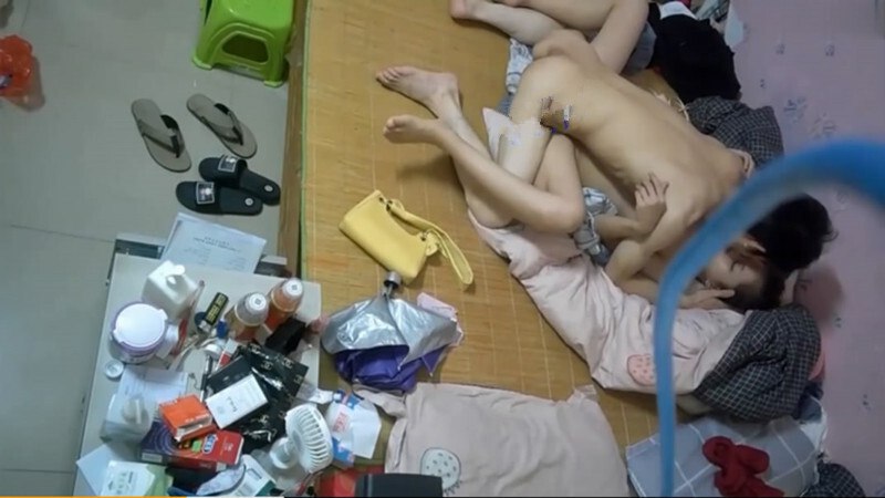 郑州黑朱庄  合租房冒死爬墙偷窥 对门夜场上班的小情侣冯可茹各种姿势啪啪