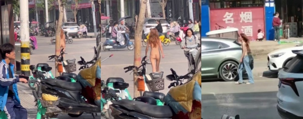 年轻人就是勇裸体走秀一秒成名 河南郑州街头惊现裸奔女 原因竟是与朋友打赌熟掉英雄联盟比赛受罚游街