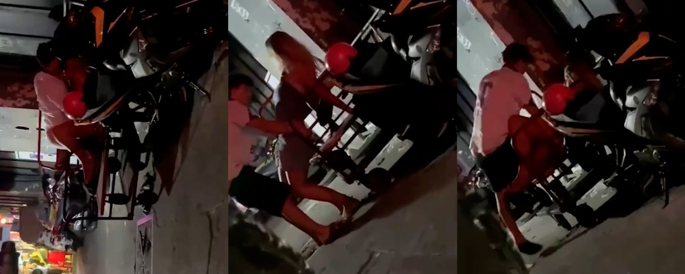 激情铁板车 年轻人欲望就是强烈哪里都可以是炮场 小情侣深夜在巷子中打炮被拍下视频流出