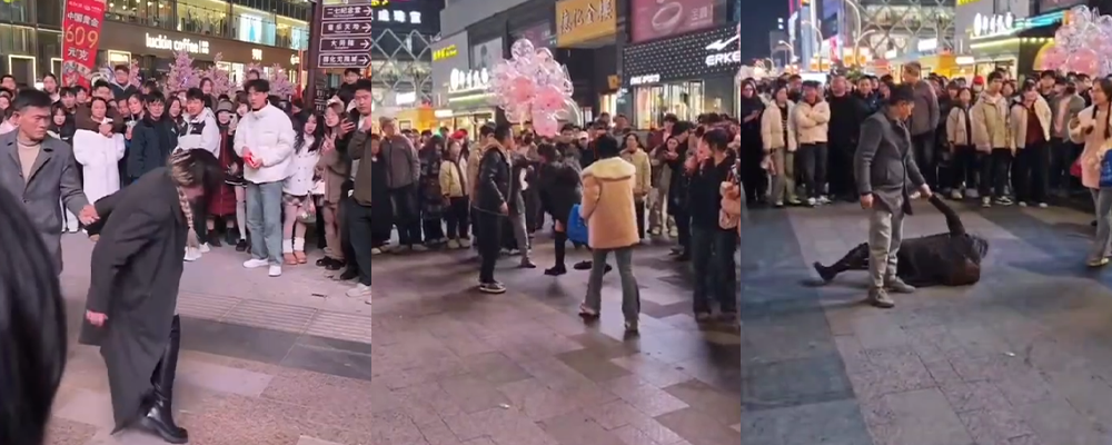 河南郑州胆大女贼偷窃情侣手机不成反被正义大叔当众擒获大快人心视频曝光