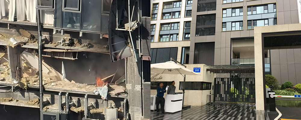 跳是死不跳被烧死 12月11日深圳豪宅小区湾悦府发生爆炸 女子和宠物狗被火灾逼迫到窗边滚下了高楼视频曝光