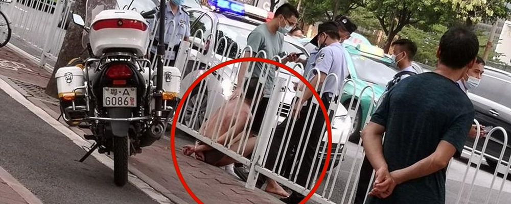 冬月天这天气大哥不冷吗 广东揭阳街头惊现裸男裸奔视频