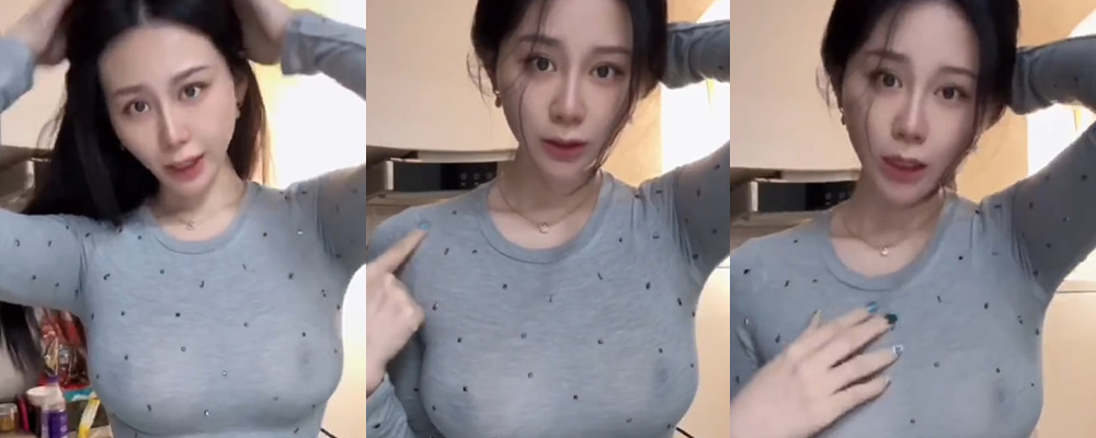 为了卖货也是拼了 咸鱼健身博主Monica为带货直播真空露点 白嫩巨乳若隐若现