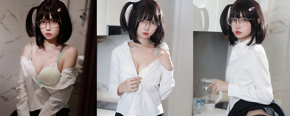 一身吊带配丝袜 脚丫子都能当屄操 湖南湘潭眼镜妹李静妍吊带丝袜加裸足诱惑网友私密照泄露曝光