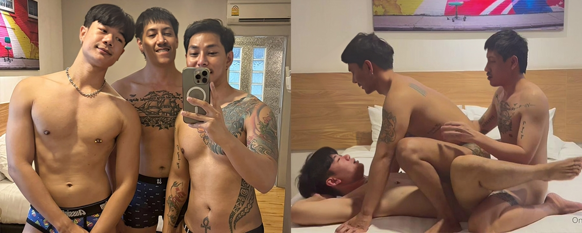 你攻我受 我攻他受 OnlyFans泰国博主KhunNangky男男肌肉猛男肛交3P视频流出