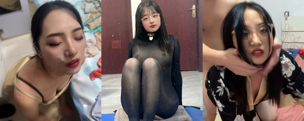 表里不一眼镜骚娘 颜射吞精掐脖猛操骚货不断 温州反差婊梁可如性爱视频流出