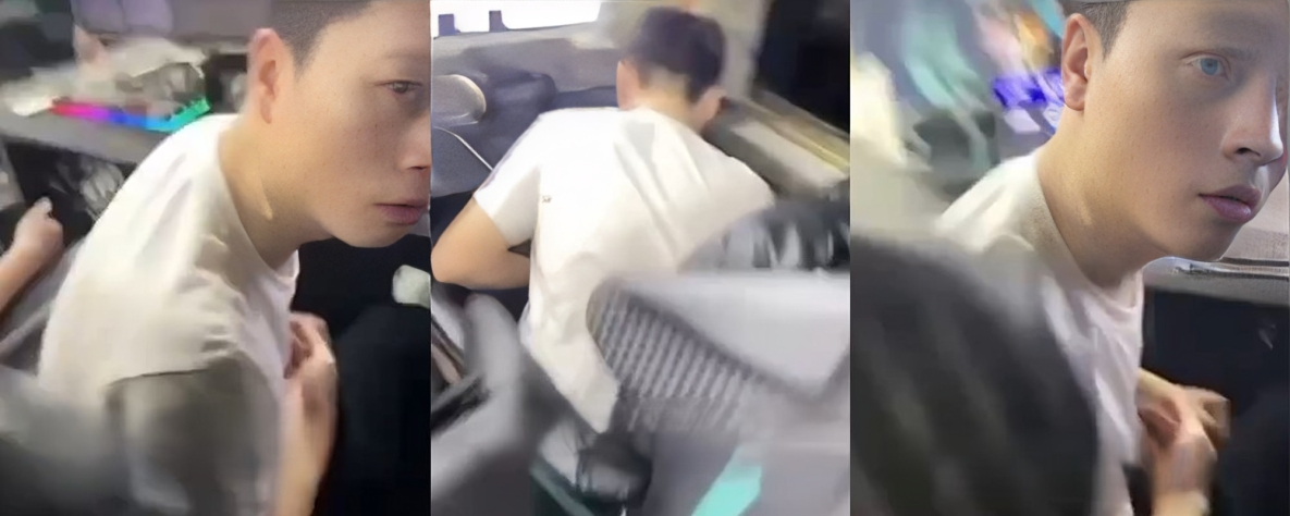 笑死你 街射大佬网吧翻车 当众飞射帅气小哥被发现 脸挂精液追过来了一顿暴打