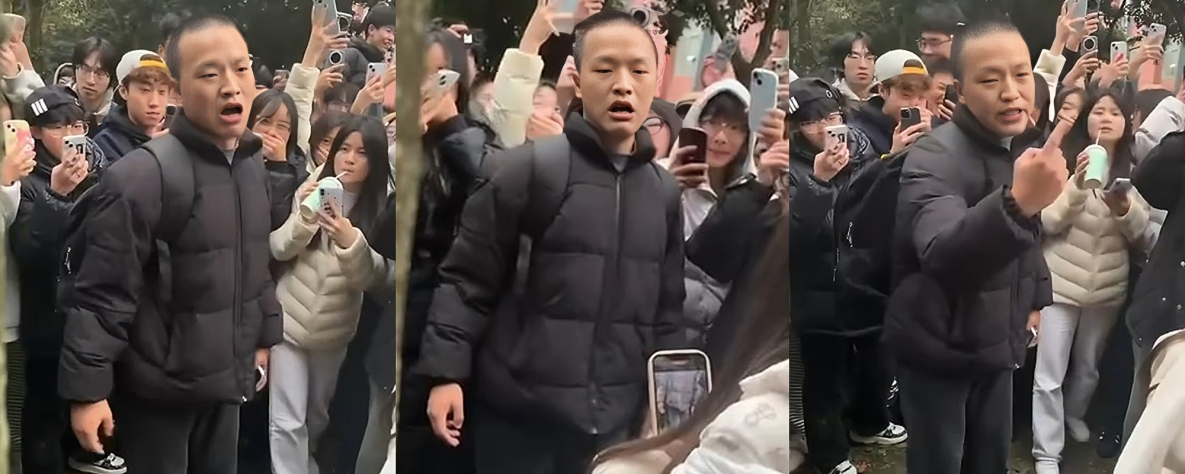 从战神到笑柄 纯爱战士应声倒地 成都托普学院男生被绿现场哭诉 围观学生:纯爱神话终是泡沫