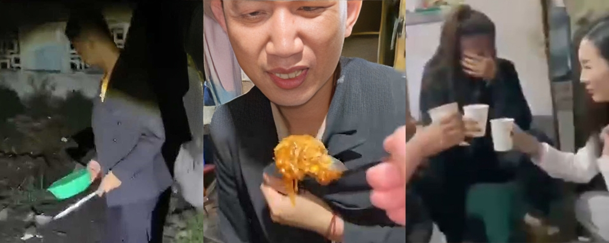 猎奇 重口味老八门徒现身 半夜街头找屎炫 一口一个秘制汉堡吃得津津有味