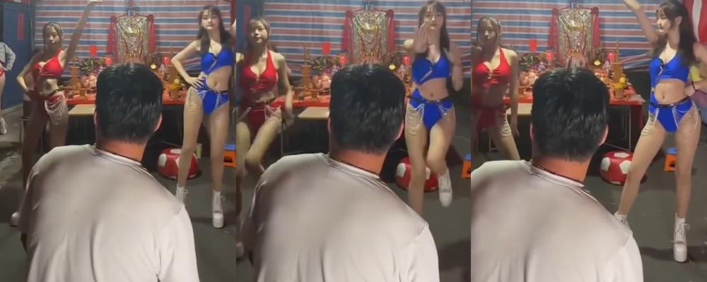 民俗大改造 烧香拜神out了 女团引领新型祭拜仪式 直接给大哥看的鸡儿梆硬