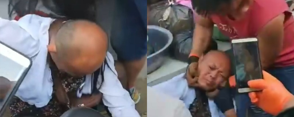 老先生扮女郎被抓包 全身行头完整搭配黑丝袜 腿毛比我的还长 莫非真是在做性交易