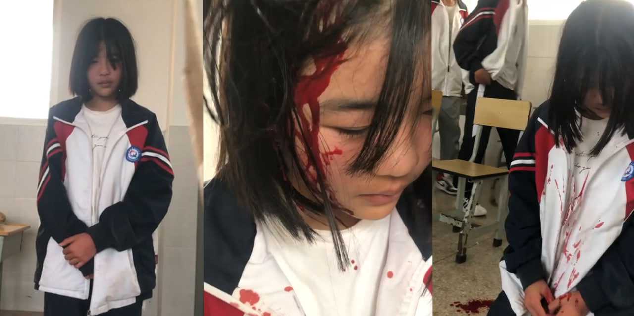 『校园霸凌系列之打狗棍法』网传云南玉溪霸凌事件!谁再说女本柔弱我跟谁急!下手太狠了!