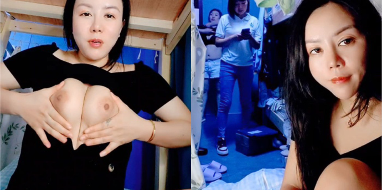 【蠢蠢欲动的老骚逼】在外打工的骚逼少妇全程露脸在宿舍里发骚揉奶自慰,还差点拍到工友换衣服!