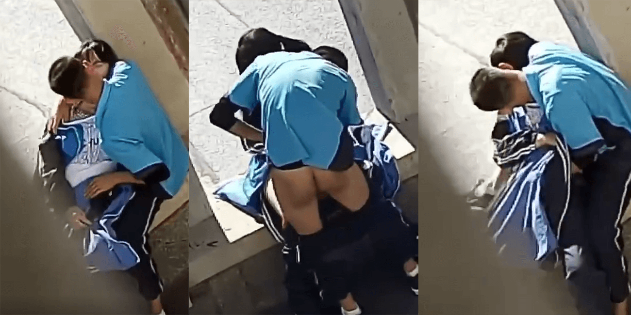 【海的味道 我知道!!!】甘肃陇南徽县4中学生在楼下亭子里直接开干 男的扣完逼还舔自己的手 偷拍流出